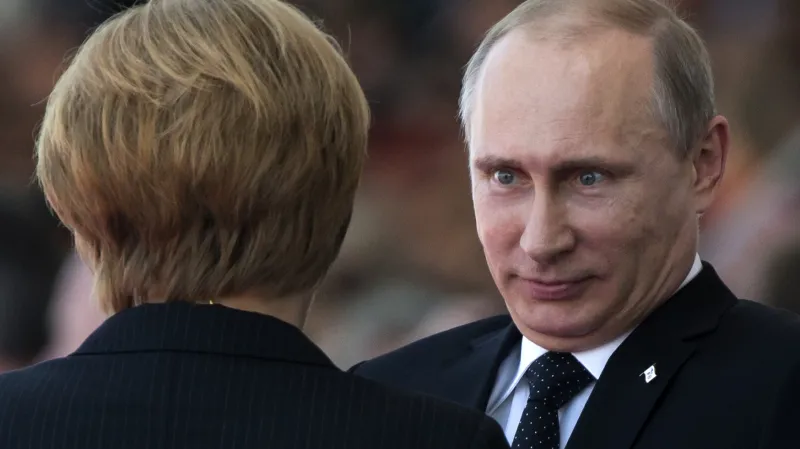 Angela Merkelová a Vladimir Putin