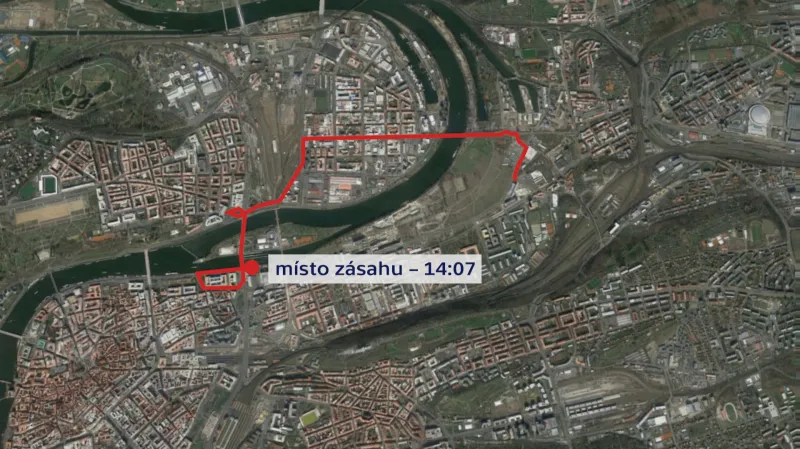 Trasa, kde se policie snažila dohnat motorkáře Tomáše Berku