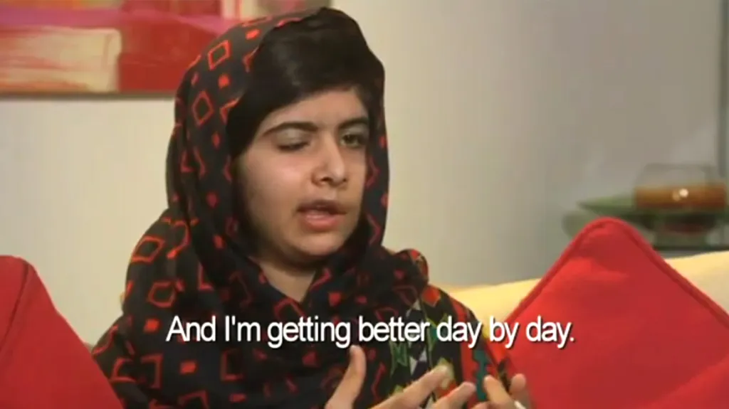 Malala ve vzkazu na YouTube