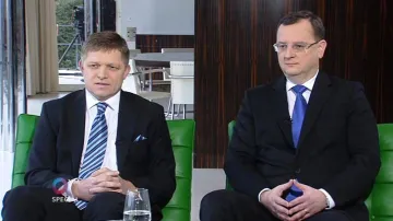 Robert Fico a Petr Nečas