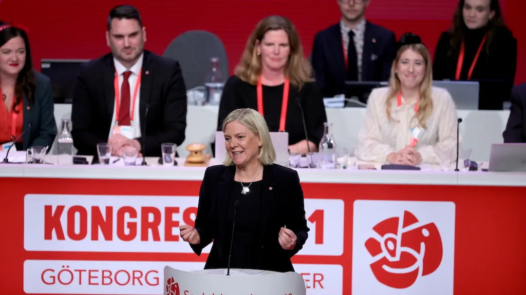 Nově zvolená švédská premiérka Magdalena Anderssonová