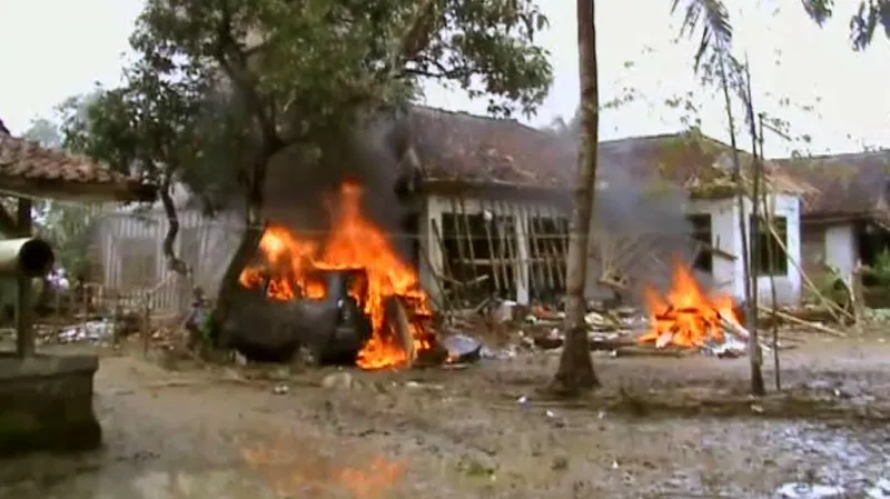 Následky útoku islámských radikálů v Indonésii