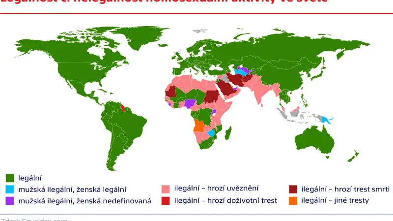 Legálnost či nelegálnost homosexuální aktivity ve světě