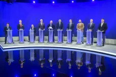 V poslední debatě před slovenskými prezidentskými volbami se poprvé sešli všichni kandidáti. Švec odstoupil