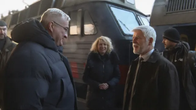 Prezident Pavel přijel vlakem do Kyjeva