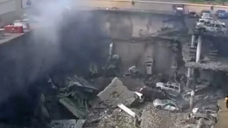 Zřícená část nákupního centra Westgate v Nairobi