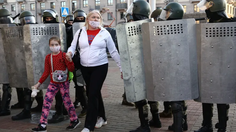 Nedělní demonstrace v Minsku