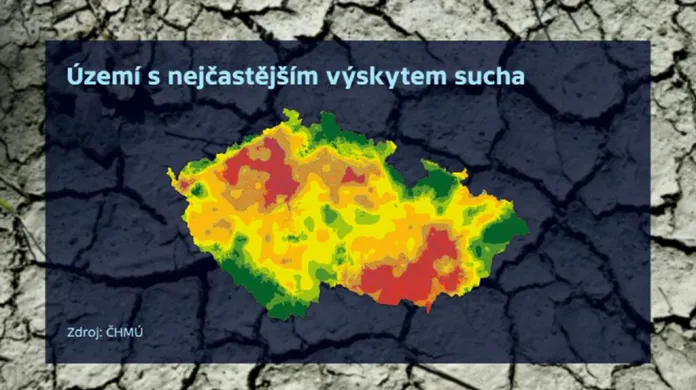 Oblasti nejvíce ohrožené suchem