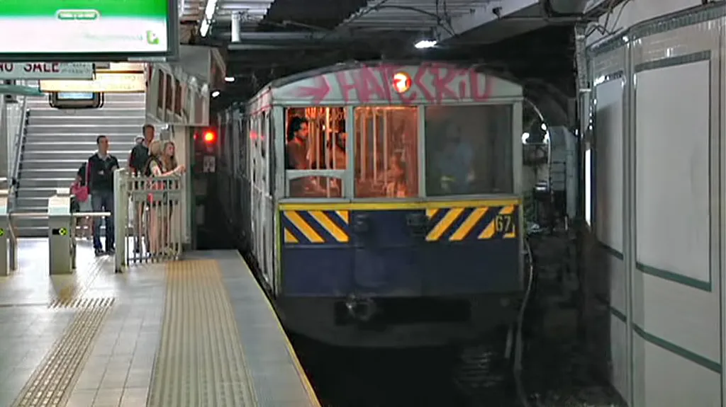 Staré vagony metra v Buenos Aires