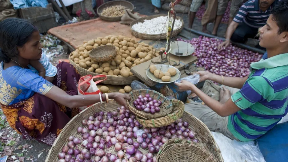 Zeleninový trh v indické Kalkatě