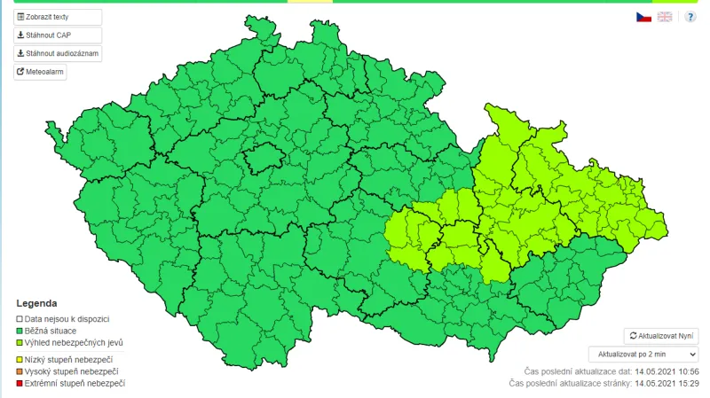 Výstraha na neděli