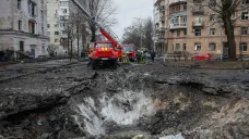 Dopady ruského raketového útoku na Kyjev z 21. března 2024