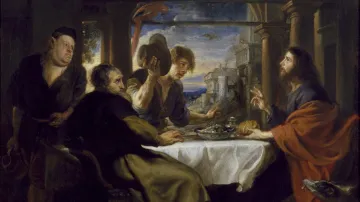 Peter Paul Rubens / Večeře v Emauzích, kolem 1636–1638