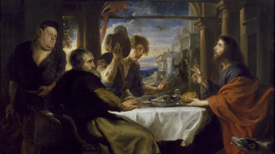 Peter Paul Rubens / Večeře v Emauzích, kolem 1636–1638