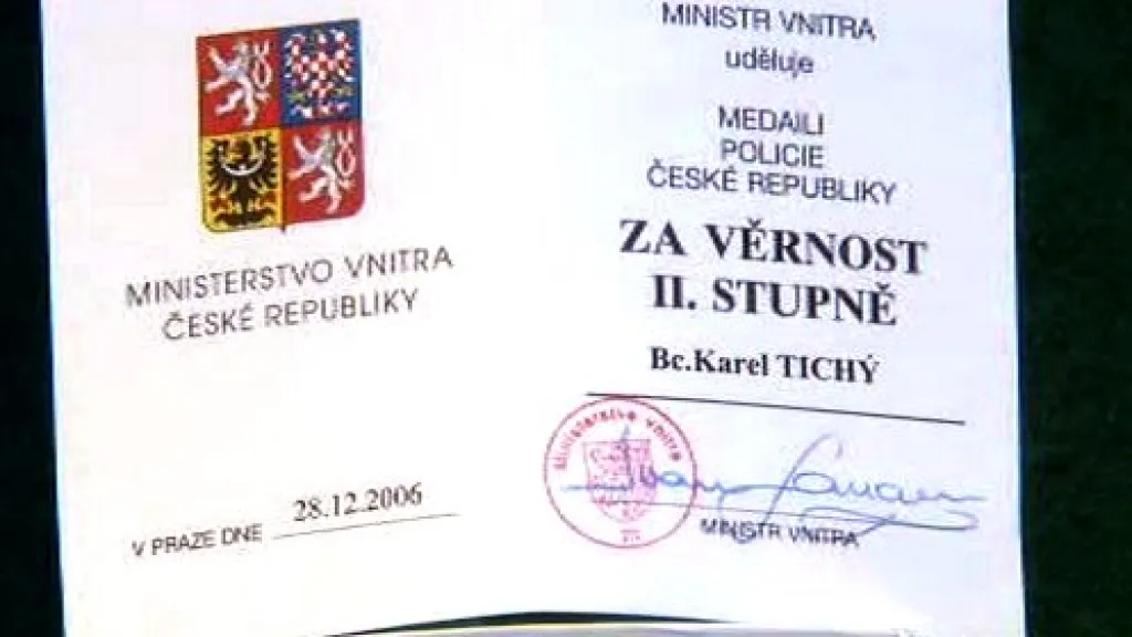 Ocenění Karla Tichého