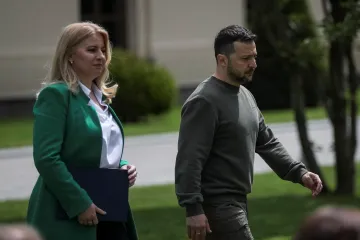 Zelenskyj poděkoval Čaputové za morální podporu. Přijela do Kyjeva před koncem mandátu