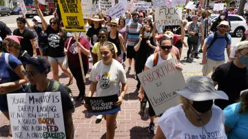 Protestující za právo na potrat