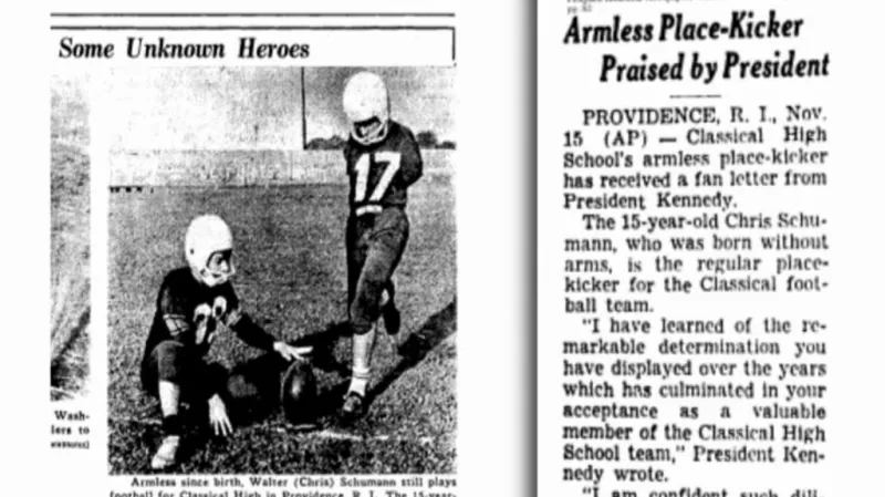 Před 50. lety se stal kapitánem týmu bezruký Chris Schuman