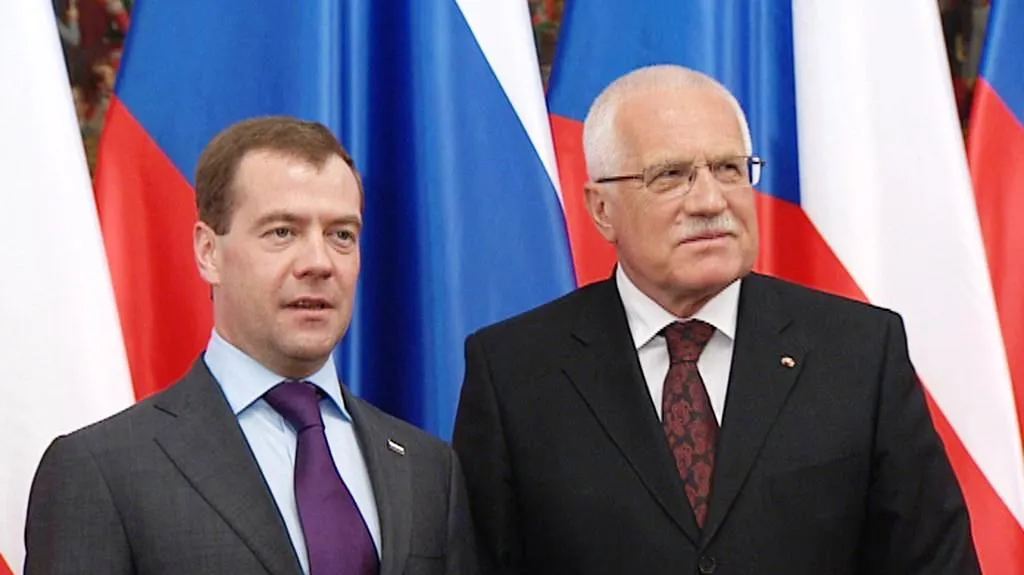 Václav Klaus a Dmitrij Medvěděv