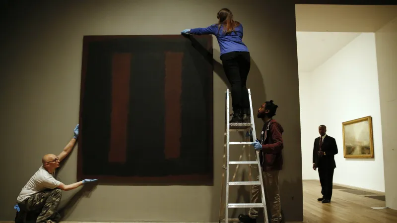 Instalace restaurovaného díla Marka Rothka, který popsal Vladimir Umanets