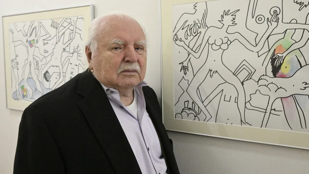 Výtvarník Milan Knížák na snímku z dubna 2023