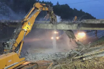 Noční uzavírka D1 skončila, dva nadjezdy nad dálnicí zanikly