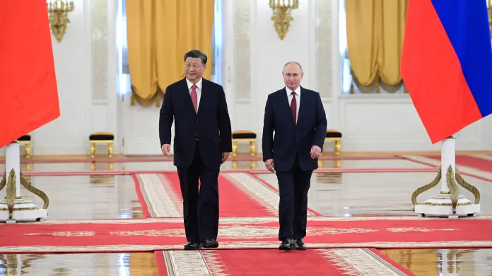 Čínský prezident Si Ťin-pching a ruský vládce Vladimir Putin