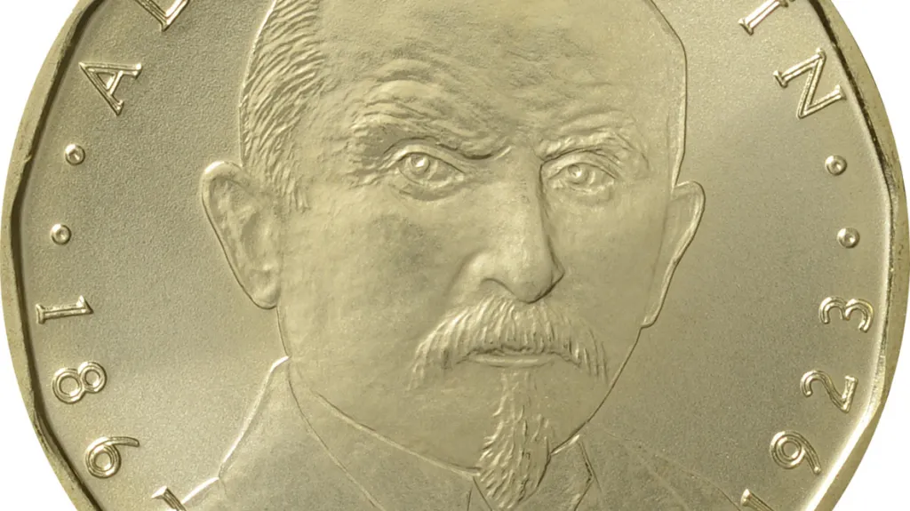 Dvacetikoruna s portrétem ministra financí Aloisem Rašínem