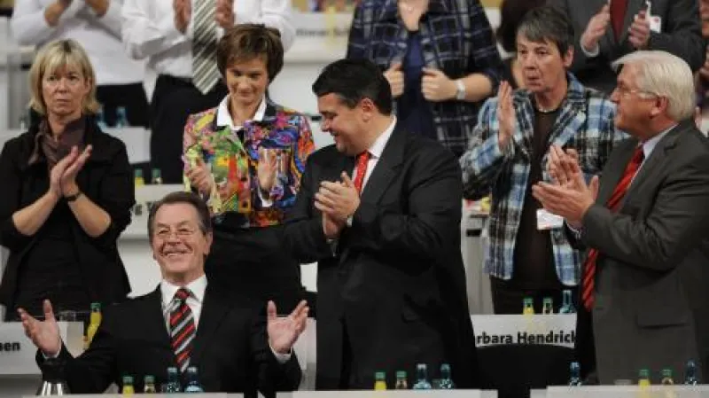 Franz Müntefering, Sigmar Gabriel a Frank-Walter Steinmeier