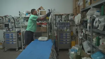 Stanice ukrajinských paramediků v Záporoží