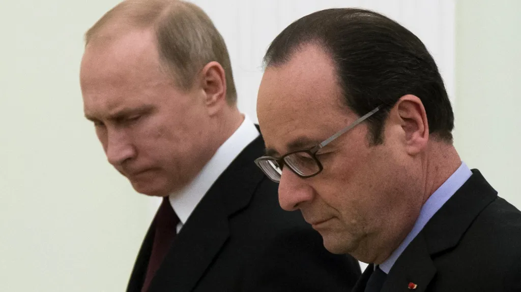 Vladimir Putin a François Hollande