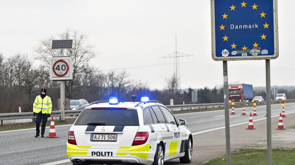 Silniční kontroly na německo-dánské hranici