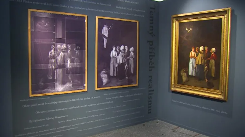 Obraz, jeho rentgenový snímek a verze, jak vypadal před přemalováním