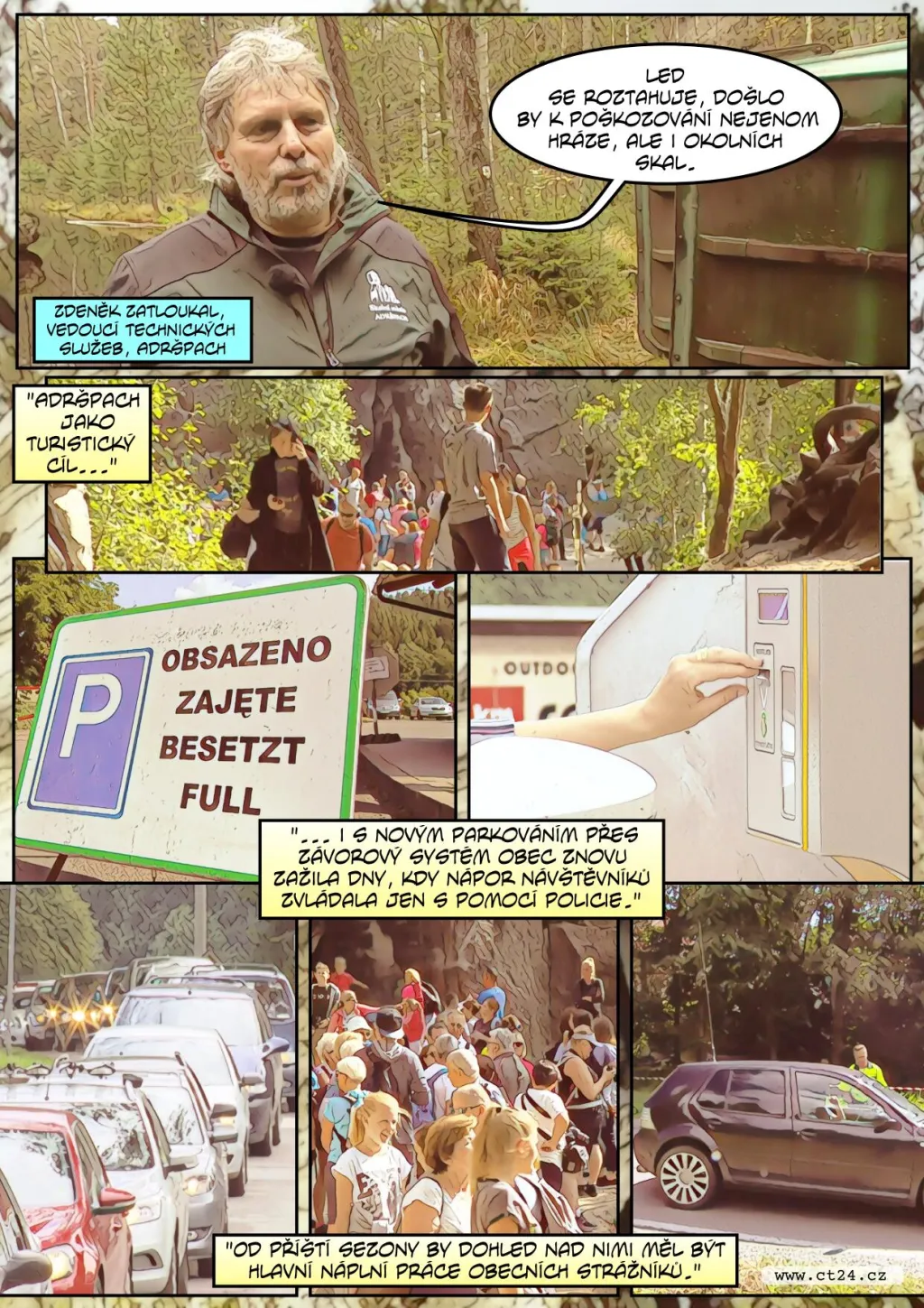 Ve skalách v Adršpachu začaly opravy po rušné sezoně, místo navštívily statisíce lidí