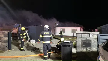 Požár rodinného domu v Chotovinách na Táborsku