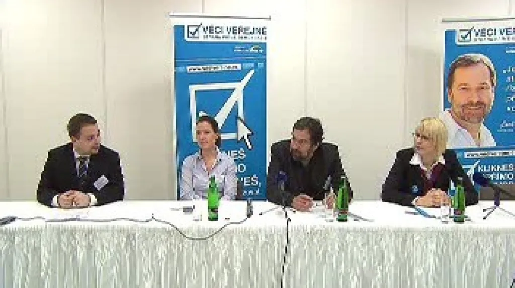 Tisková schůze strany Věci veřejné