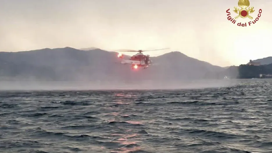 Záchranná akce na jezeře Lago Maggiore