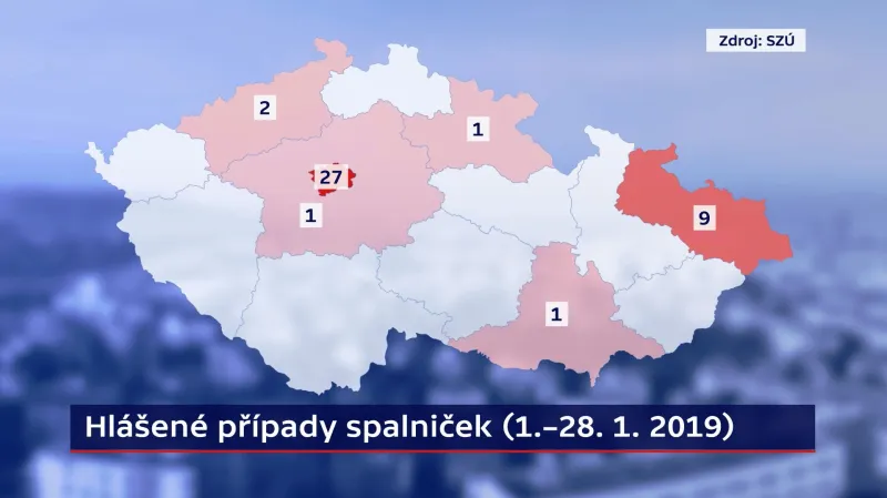 Hlášené případy spalniček