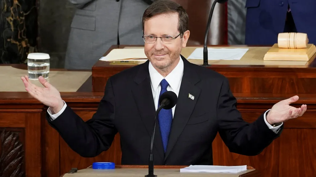 Izraelský prezident Jicchak Herzog promluvil v Kongresu USA