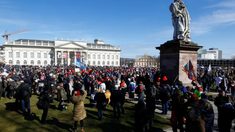 Protivládní protest v Kasselu