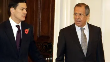 David Miliband a Sergej Lavrov