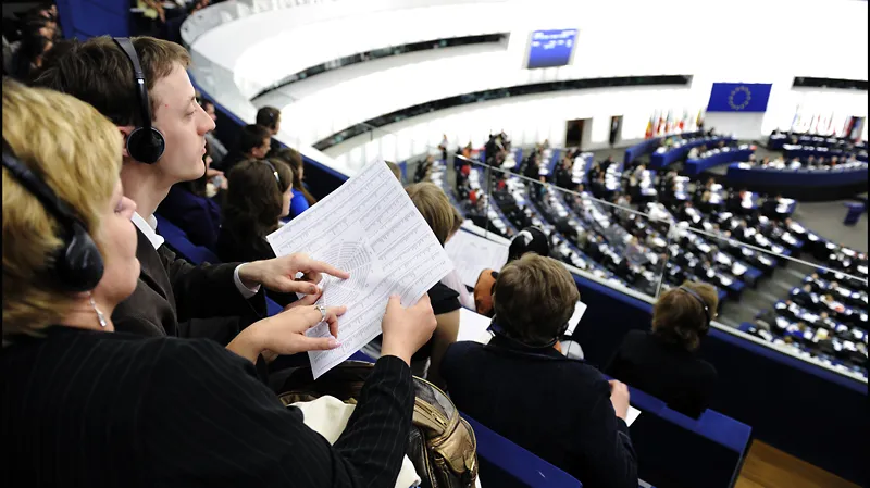 Návštěvníci v Evropském parlamentu