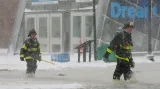 Zaplavená ulice v Bostonu