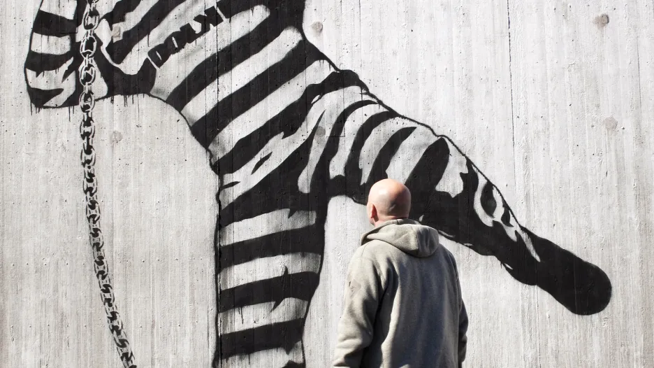 Graffiti ve věznici Halden v Norsku