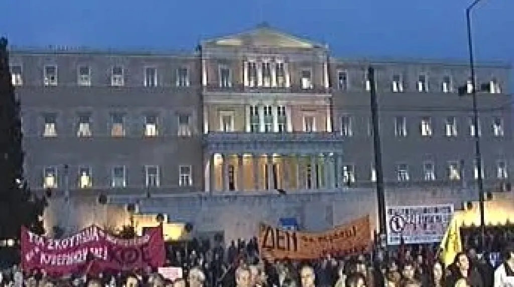 Protesty v Aténách
