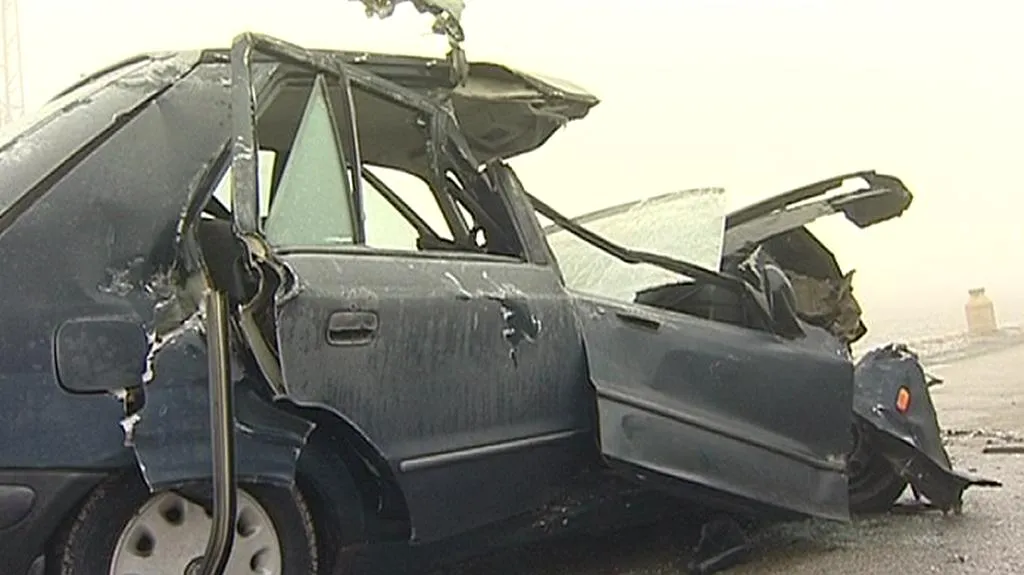 Vrak vozu po nehodě