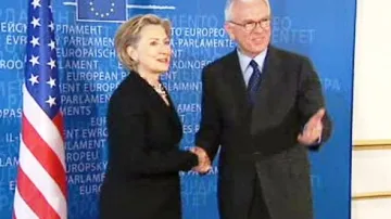 Hillary Clintonová a Hans-Gert Pöttering