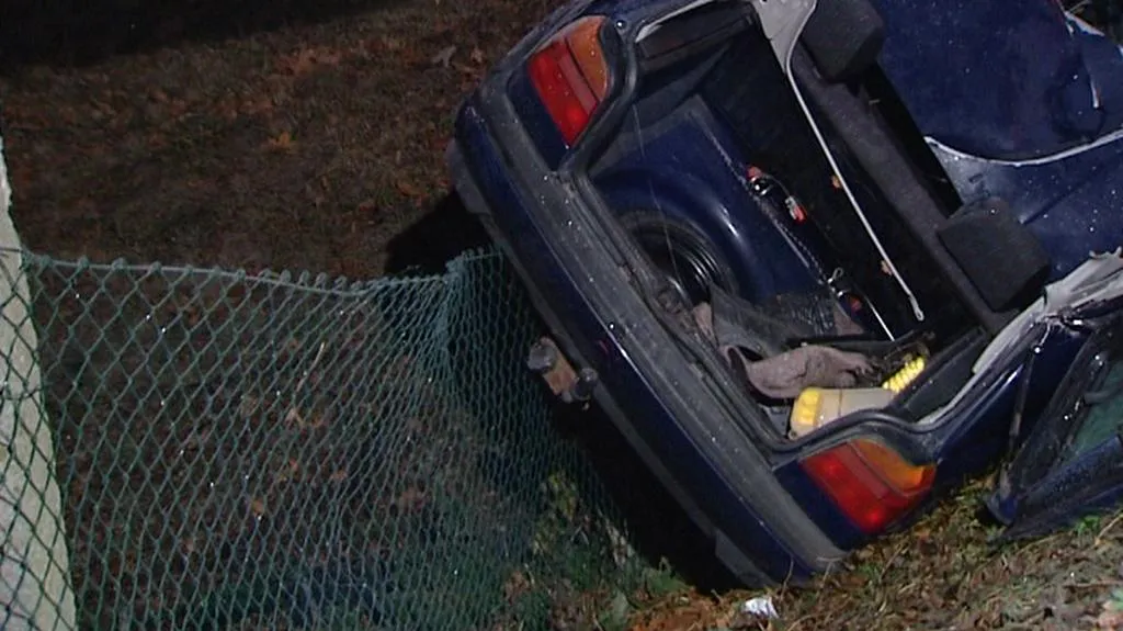 Detail havarovaného auta