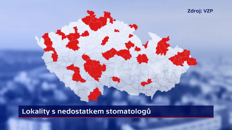 Lokality s nedostatkem zubařů