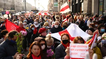 Pondělní protesty a generální stávka v Bělorusku